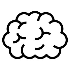 Brain idea symbol icon vector image. Illustration of the creative intelligence think design image