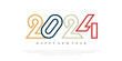 © muh - 2024 Happy New Year logo text design. 2024 number design template. Vector illustration.
