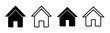 © OLIVEIA - Home icon set illustration. House sign and symbol