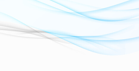 Wall Mural - blue soft blue lines background with elegant grey swoosh lines border. vector illustration