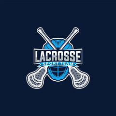 Wall Mural - Lacrosse team logo template. sport vector graphic illustration.