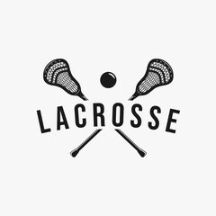 Wall Mural - Lacrosse team logo template. sport vector graphic illustration.