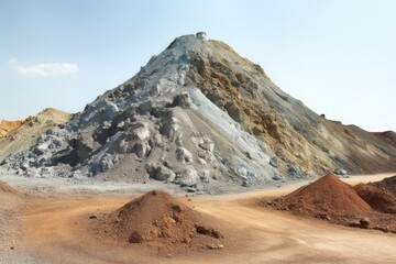 Canvas Print - aluminum production waste slag heap, created with generative ai