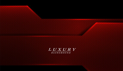Canvas Print - Horizontal red textured curtains with sequins on a black background