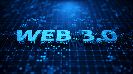 Wall Mural - web 3.0 internet business technology, decentralized system concept