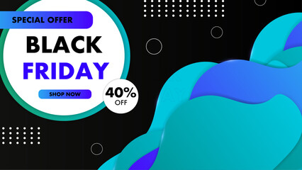  vector gradient black Friday sale banner template
