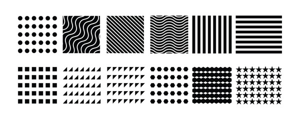 abstract hand drawn geometric shapes. collection of striped seamless geometric patterns. universal d