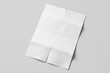 © Regi Munandar - empty a4 eight folded paper urban modern minimal poster flyer with realistic texture mockup isolated in white background