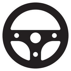 Wall Mural - steering wheel icon vector