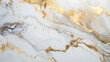 Luxury white and metallic gold abstract marble background. Generative AI