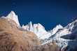 © Cavan Images - glacier in  chaltén with fitzroy peak in the background