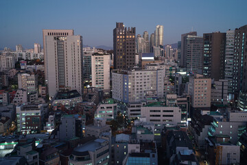 Canvas Print - Night view in Seocho-gu, Seoul, Korea