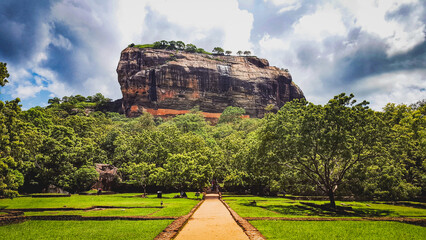 ancient ruins of a fortress in a mountain rock sri lanka architecture beautiful kingdom sigiriya travel destination