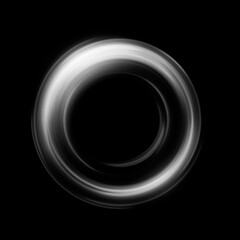 Wall Mural - white circle ring on black background