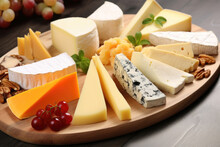 Cheese Plate, 12 Varieties Of Cheese On A Platter