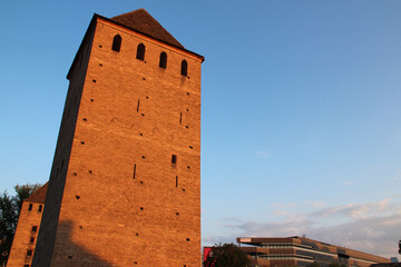 Wall Mural - medieval tower (covered bridges) in strasbourg in alsace (france)