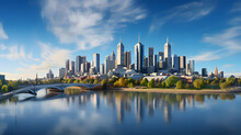 Panorama View Of Beautiful Melbourne Citys