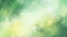Abstract Watercolor Green Background Summer Spring Energy Freshness. Generative AI