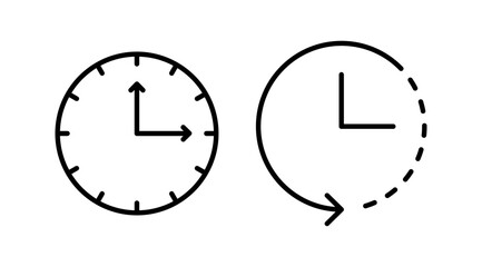 Clock icon. Time icon vector. Clock icon in trendy flat style isolated