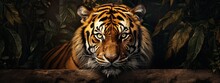Banner Of A Tiger In The Jungle, Made With Generative AI