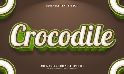 Canvas Print - Crocodile text style editable text effect