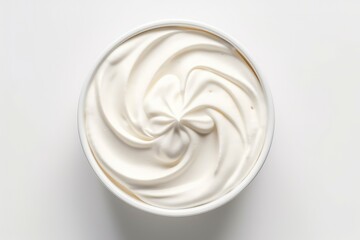 Whipped cream top view. Generate Ai