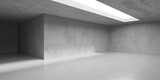 Fototapeta  - Abstract interior design concrete room. Architectural background