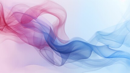 Wall Mural - pastel pink and blue smoke and waves background