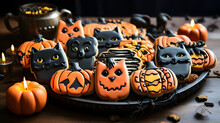 Halloween Cakes Biscuits Cookies Pumpkin Witch