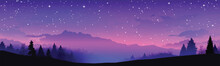 Starry Sky With Milky Way Vector Simple 3d Smooth Isolated Illustration