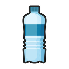 Wall Mural - Plastic bottle vector icon.Color vector icon isolated on white background plastic bottle.