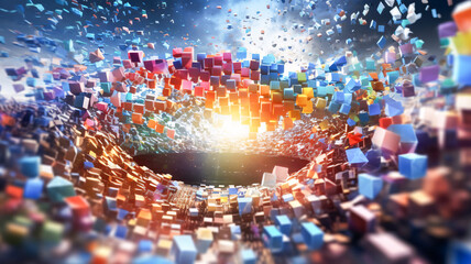 Circular Arrangement of Cubes: A Generative AI Perspective