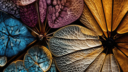 Wall Mural - Macro close-up of intricate natural patterns