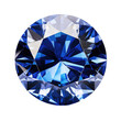 Sapphire gem isolated on transparent background. Generative AI