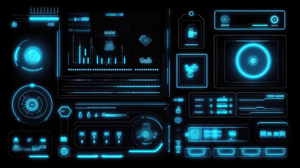 Neon glow touch interface control and status information