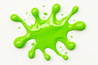 canvas print picture - green slime splat. Halloween dripped goo splash