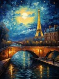 Fototapeta Paryż - Romantic View of a Bridge in Paris