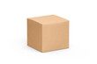 Sustainable Square Kraft Box Packaging Mockup on White Background 
