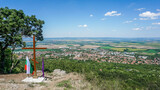 Fototapeta Na drzwi - Panoramic view of the town of Gorna Oryahovitsa from the Lyaskova Monastery St. St. Peter and Paul, region Veliko Tarnovo, Bulgaria.