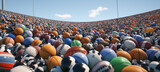 Fototapeta Fototapety sport - All sports balls in stadium 3d 