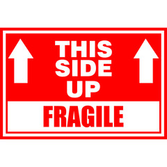 Wall Mural - Fragile, This side up, sticker vector