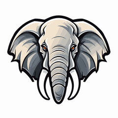 Wall Mural - Esport vector logo elephant, elephant icon, elephant head, vector, sticker