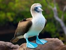 Photo Of Blue-footed Booby: Named For Their Vibrant Blue Feet, These Birds Have A Comical And Endearing Appearance