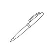 Vector illustration of a ballpoint pen in doodle style.