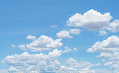 sky white fluffy clouds nature