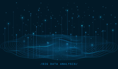 Wall Mural - big data visual information background. social network concept. connection vector background.