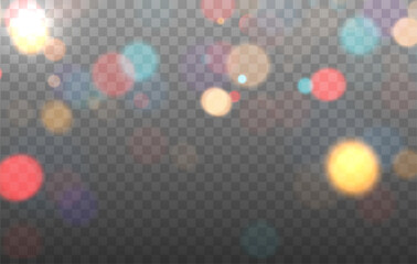 Wall Mural - Colorful Bokeh background. Vector bokeh lights