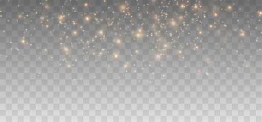 Aufkleber - Gold sparkles background. Vector shining particles