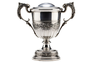 silver cup isolated on white backgorund