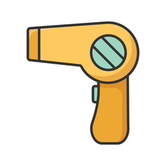 Wall Mural - hair dryer icon vector design template in white background